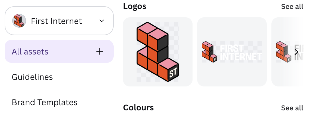 Canva Pro's brand kit example